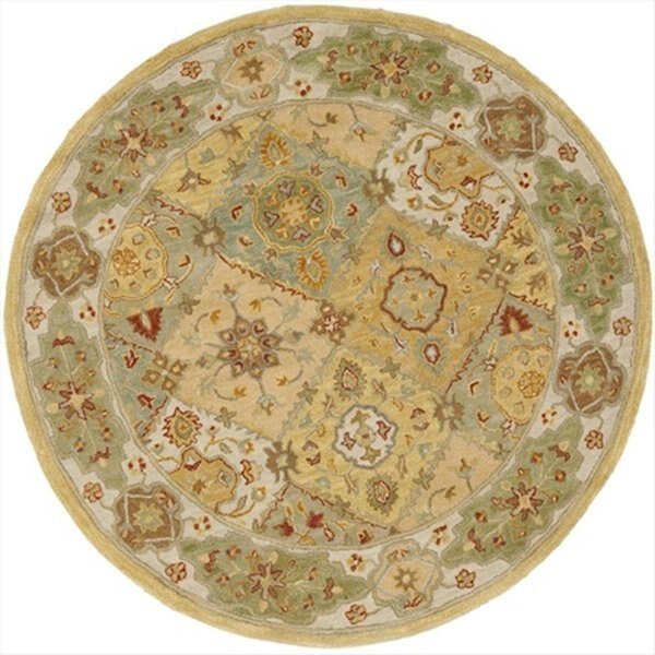 6 x 6 ft. Round- Traditional Heritage Multi And Ivory Hand Tufted Rug, Safavieh, Mfr#: HG512C-6R